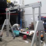 installation of aluminum crane